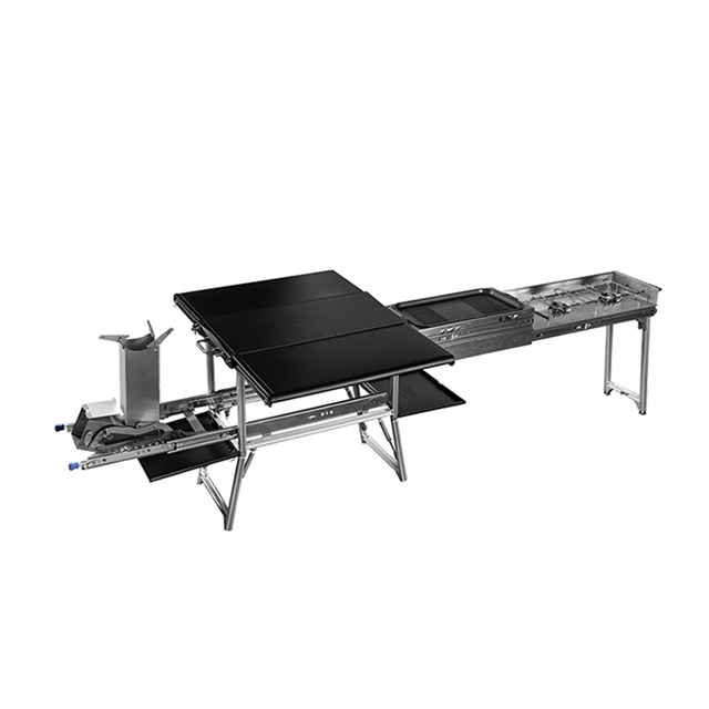 Xs camper outdoor fully equipped picnic table pakistan camping folding compact food truck trailer mobile kitchen